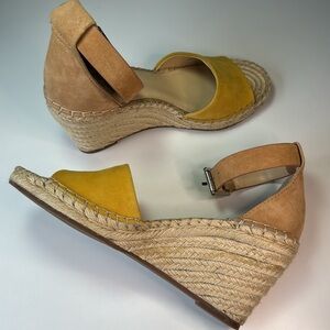 Vince Camuto Leera Tan and Espadrille Wedges Size 7